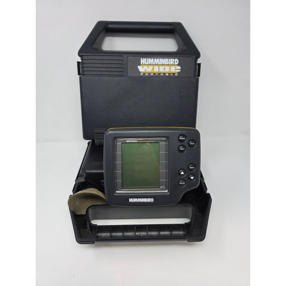 Humminbird Wide 100 Portable Fishfinder Sonar w/Case Transducer 4658445 - TESTED